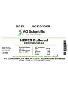 AG Scientific HEPES Buffered Saline Solution 2X, 500 ML