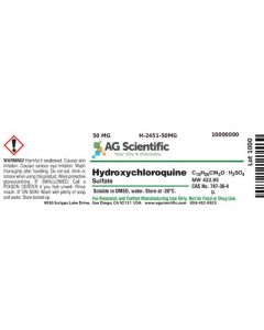 AG Scientific Hydroxychloroquine sulfate, 50 MG