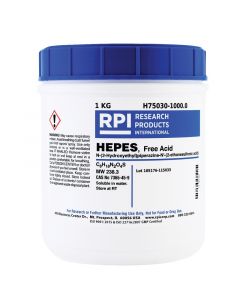RPI Hepes, Free Acid [N-(2-Hydroxyethyl) Piperazine N-(2-EthanesuLfonic Acid)], 1 Kilogram