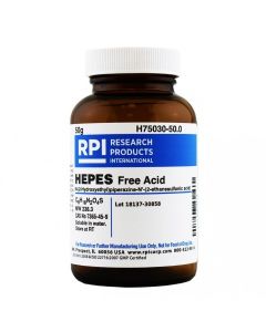 RPI Hepes, Free Acid [N-(2-Hydroxyethyl) Piperazine N-(2-EthanesuLfonic Acid)], 50 Grams