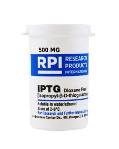 RPI Iptg [Isopropyl-Β-D-Thiogalactopyranoside], Dioxane Free, 500 Milligrams