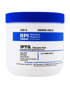 RPI Iptg [Isopropyl-Β-D-Thiogalactopyranoside], Dioxane Free, 200 Grams