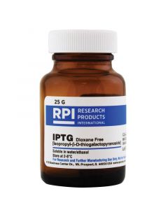 RPI Iptg [Isopropyl-Β-D-Thiogalactopyranoside], Dioxane Free, 25 Grams