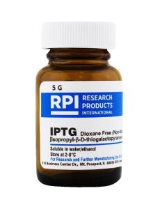 RPI Isopropyl-B-D-Thio-Galactopyranoside [Iptg], Non-Mammalian, Dioxane Free, 5 Grams