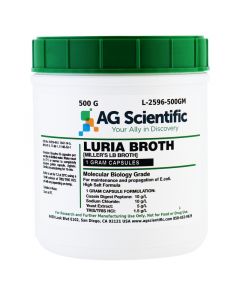 AG Scientific Luria Broth 1 Gram Buffered Capsules, 500 G