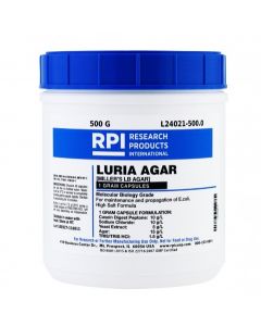 RPI Luria Agar 1 Gram Buffered CapsuLes [Millers Lb Agar], 500 Grams