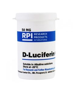 RPI D-Luciferin Free Acid [4,-5-Dihydro-2-(6-Hydroxy-2-Benzothiazoyl)-4-Thiazole-Carboxylic Acid], 50 Milligrams