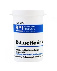 RPI D-Luciferin Free Acid [4,-5-Dihydro-2-(6-Hydroxy-2-Benzothiazoyl)-4-Thiazole-Carboxylic Acid], 250 Milligrams