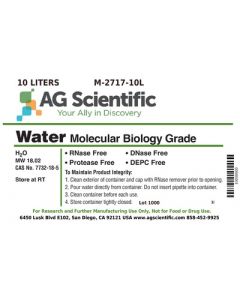 AG Scientific Water, Molecular Biology Grade, DNase