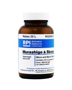 RPI Murashige & Skoog Ms Medium, 107.5 Grams Of Powder, Makes 25 Liters Of Solution