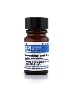 RPI Murashige & Skoog Ms Medium With Vitamins, 4.4 Grams Of Powder, Makes 1 Liter Of Solution