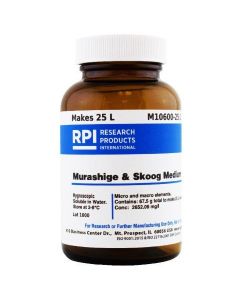 RPI Murashige And Skoog Modified Medium, Nh4no3 Free, 67 Grams Of Powder, Makes 25 Liters Of Solution
