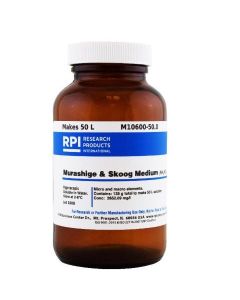 RPI Murashige And Skoog Modified Medium, Nh4no3 Free, 133 Grams Of Powder, Makes 50 Liters Of Solution
