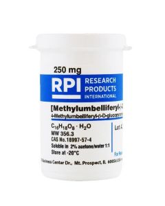 RPI 4-Methylumbelliferyl-B-D-Glucopyranoside Monohydrate [Methylumbelliferyl-B-D-Glucoside], 250 Milligrams