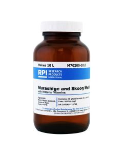 RPI Murashige & Skoog Medium With Nitschs Vitamins, 44 Grams Of Powder, Makes 10 Liters Of Solution