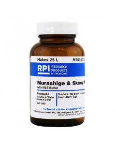 RPI Murashige & Skoog Medium With Mes Buffer, 120 Grams Of Powder, Makes 25 Liters Of Solution