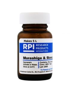 RPI Murashige & Skoog Medium With Mes Buffer, 24 Grams Of Powder, Makes 5 Liters Of Solution