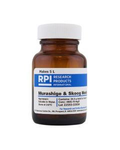 RPI Murashige & Skoog Medium With Mes Buffer And Vitamins, 24.5 Grams Of Powder, Makes 5 Liters Of Solution