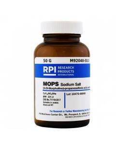 RPI Mops, Sodium Salt [3-(N-Morpholino)-PropanesuLfonic Acid Sodium Salt], 50 Grams