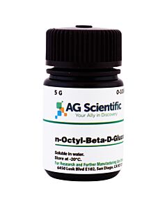 AG Scientific N-Octyl-Beta-D-Glucopyranoside [Og], 5 G