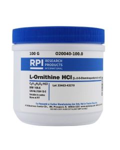 RPI L-Ornithine Hcl (L-2-5-Diaminopentanoic Acid), 100 Grams