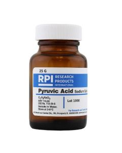 RPI Pyruvic Acid Sodium Salt, [Sodium Pyruvate], 25 Grams