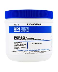 RPI Popso, Free Acid, [Piperazine-N-N-Bis(2-Hydroxypropane SuLfonic Acid)], 100 Grams