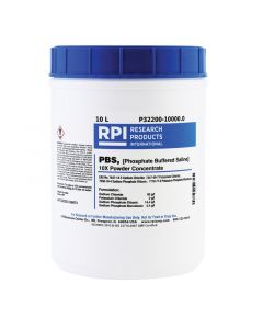 RPI Pbs [Phosphate Buffered Saline], 10x Powder Concentrate, White GranuLar Powder, 980g Make 10 Liters