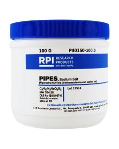 RPI Pipes Sodium Salt [Piperazine-N,N-Bis(2-EthanesuLfonic Acid) Sodium Salt], 100 Grams