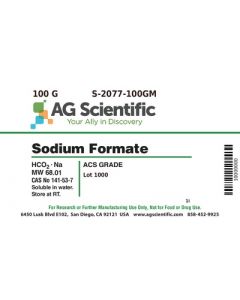 AG Scientific Sodium Formate, ACS Grade, 100 G