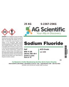 AG Scientific Sodium Fluoride, ACS Grade, 25 KG