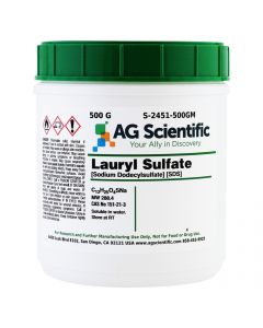 AG Scientific SDS [Sodium Dodecyl Sulfate], Powder, 500 G