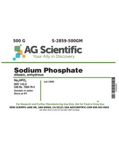 AG Scientific Sodium Phosphate Dibasic, Anhydrous, 500 G
