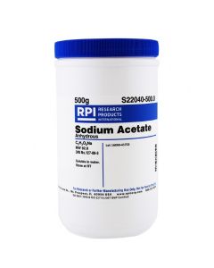 RPI Sodium Acetate, Anhydrous, 500 Grams