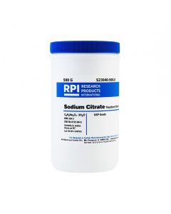 RPI Sodium Citrate, Trisodium Salt, Dihydrate, [Citric Acid, Trisodium Dihydrate], 500 Grams