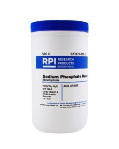 RPI Sodium Phosphate Monobasic, Monohydrate, Acs Grade, 500 Grams