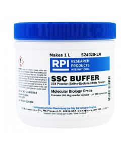 RPI Ssc Buffer 20x Powder, 263.6 Grams Of Powder, Makes 1 Liter Of 20x Solution