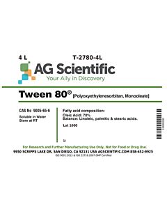 AG Scientific Tween 80, 4 L