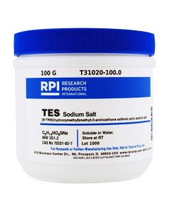 RPI Tes, Sodium Salt, [2-Tris(Hydroxymethyl) Methyl-2-Amino-1-EthanesuLfonic Acid, Sodium Salt], 100 Grams