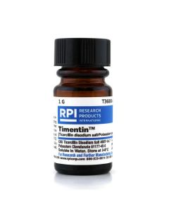 RPI Timentin [Ticarcillin Disodium Salt/Potassium ClavuLanate Mixture 15:1 Ratio], 1 Gram
