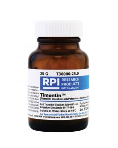 RPI Timentin [Ticarcillin Disodium Salt/Potassium ClavuLanate Mixture 15:1 Ratio], 25 Grams
