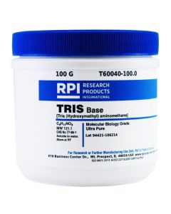 RPI Tris Base Ultra Pure [Tris (Hydroxymethyl) Aminomethane], 100 Grams