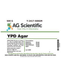 AG Scientific YPD Agar, Base, 500 G