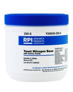 RPI Yeast Nitrogen Base With Amino Acids, 250 Grams