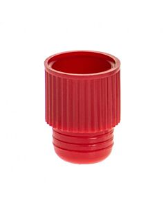 Simport Plug Caps 12mm Polyethylene Red, 4000/Pk