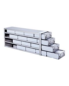 So Low Environmental Freezer Rack, 9-716 H X 5-12 W X 22 In. D, Stainless Steel, Drawer Type, 16 Shelves, 2 In. Boxs