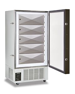 So Low Environmental Low Temperature Freezer, 22 Cu. Ft., 79.5 H X 43 W X 37 In. D, Powder Coated Cool Gray, 14 Ga Zinc Coated Galvanized Steel Chamber, 16 Ga Steel Exterior, Upright Style