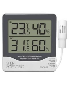SPER Scientific Humidity/Temp Monitor, 32 to 122deg F