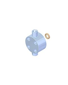 Teledyne Head Kit For 0.375 Inch O.D. Piston - Stainless Steel; Standard Seal (SS); Inlet 1/8 Inch O.D.; Outlet 1/8 Inch O.D.
