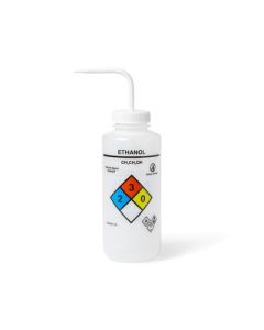 United Scientific UniSafe™ Ethanol Vented Wash Bottle, 1000 mL, Pack of 4, LDPE